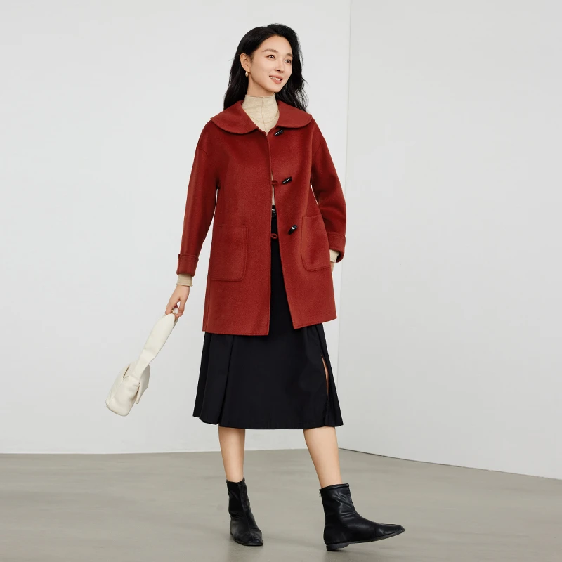 【商品】Elva’Island冬季红色大衣