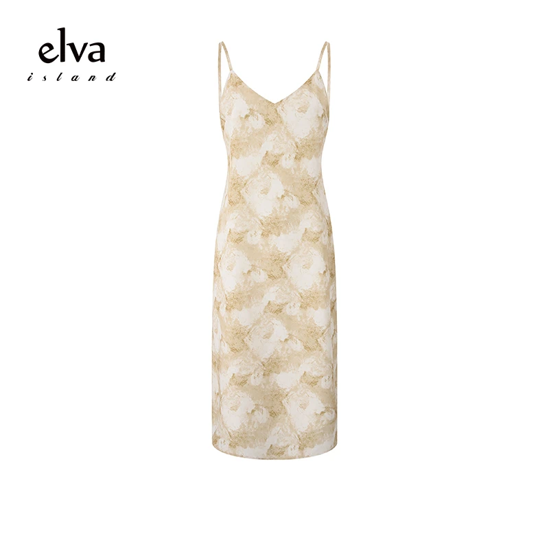 【商品】Elva’Island夏季黄花连衣裙