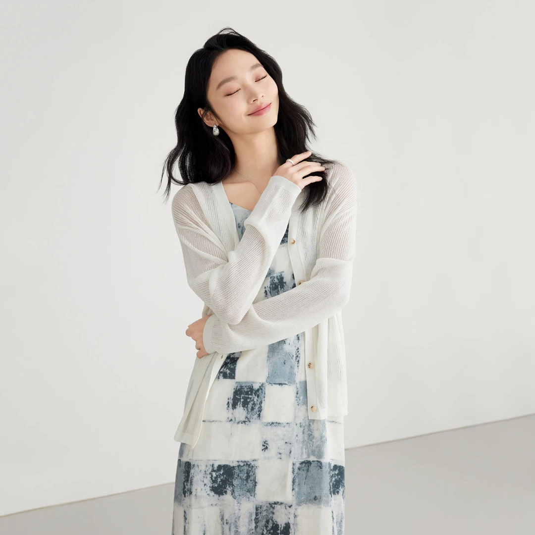 Elva’Island夏季白色毛衫