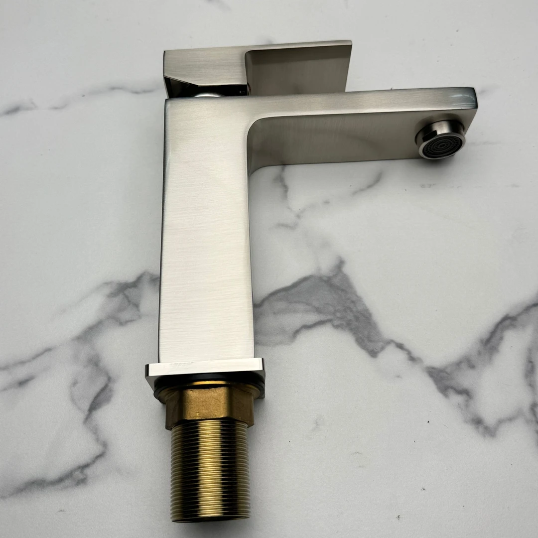 全铜拉丝卫生间脸盆冷热水龙头浴室单孔冷热水龙头