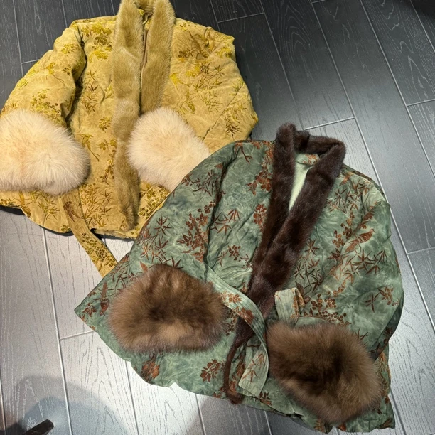 6971《丹姐推荐》狐狸毛貂毛羽绒服外套