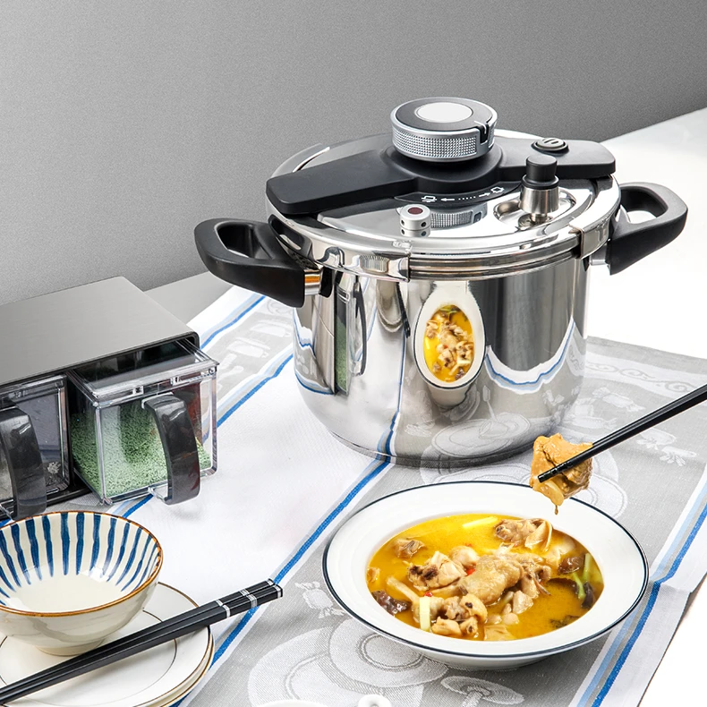 steampunk/思丁姆6升德国高压锅电磁炉通用家用燃气不锈钢304新款