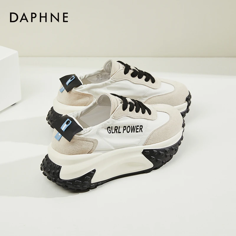 达芙妮厚底阿甘鞋女2025秋季新款休闲增高运动老爹鞋德训鞋子女款