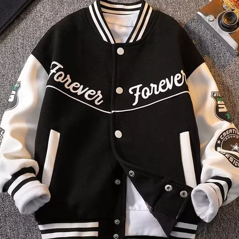 童装男童秋装棒球服外套新款男孩洋气中大童春秋款儿童炸街潮夹克