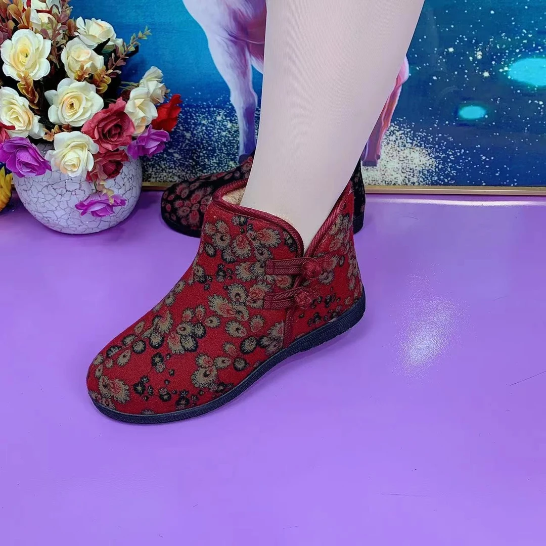 大棉软底软面冬款短女靴-625