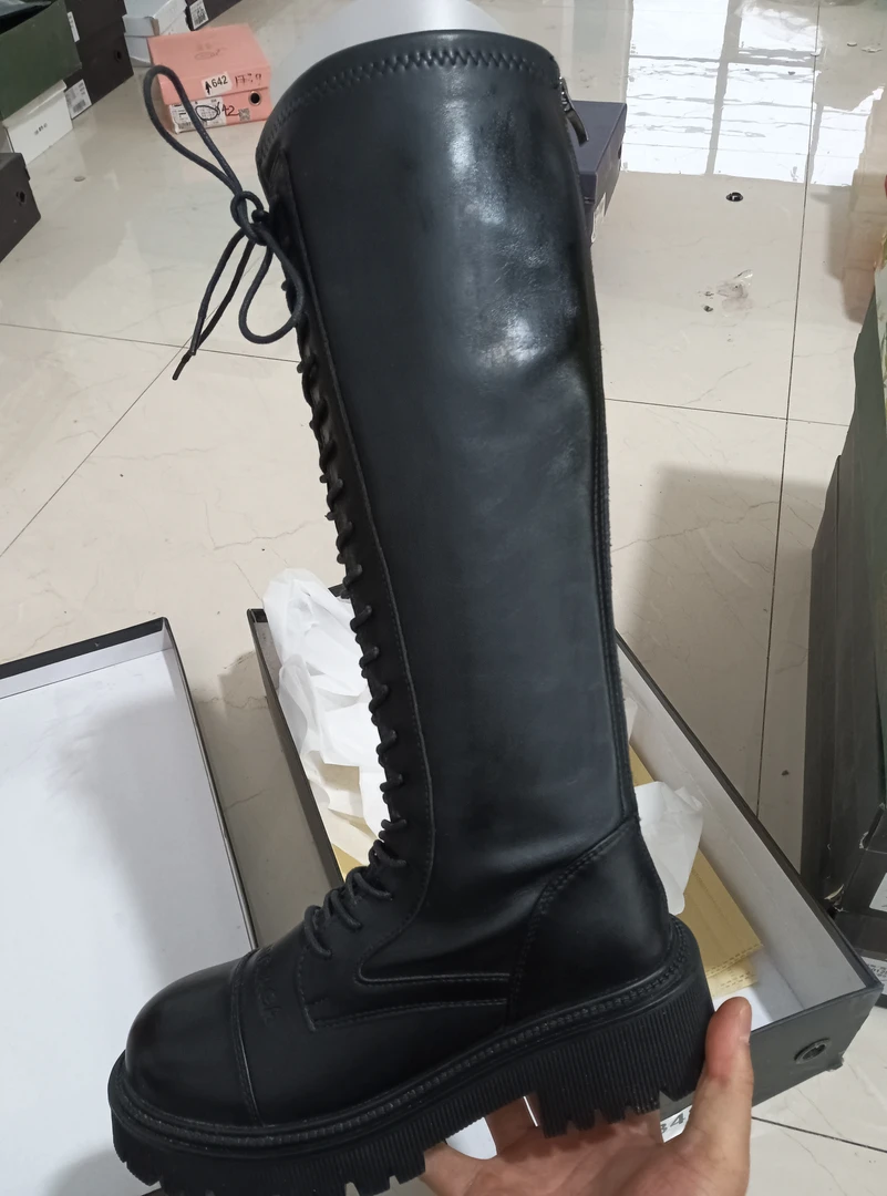 新款348时尚高端马丁长靴女