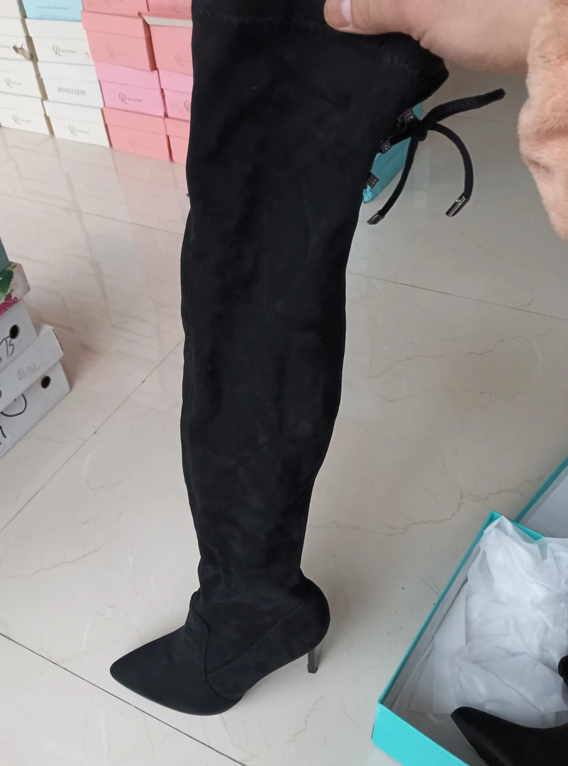 新款2236时尚高端马丁弹力瘦瘦长靴女