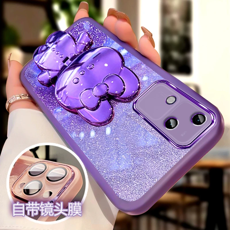 vivos18手机壳带镜头膜全包VivoS185g防摔硅胶vovi网红可爱支架潮