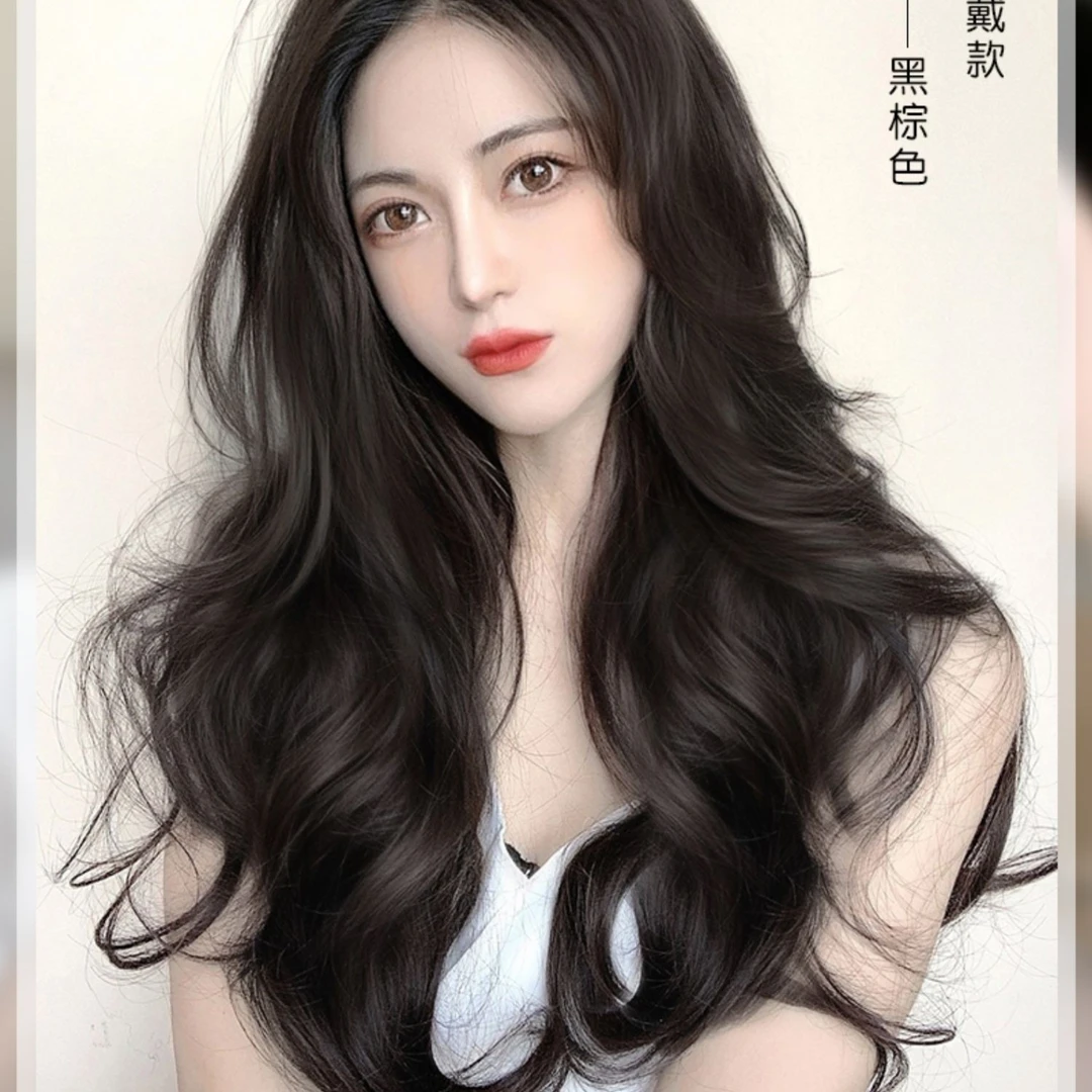 机制63-65公分发片原生发永久卷发辫子发处女发可染烫漂9度色发片