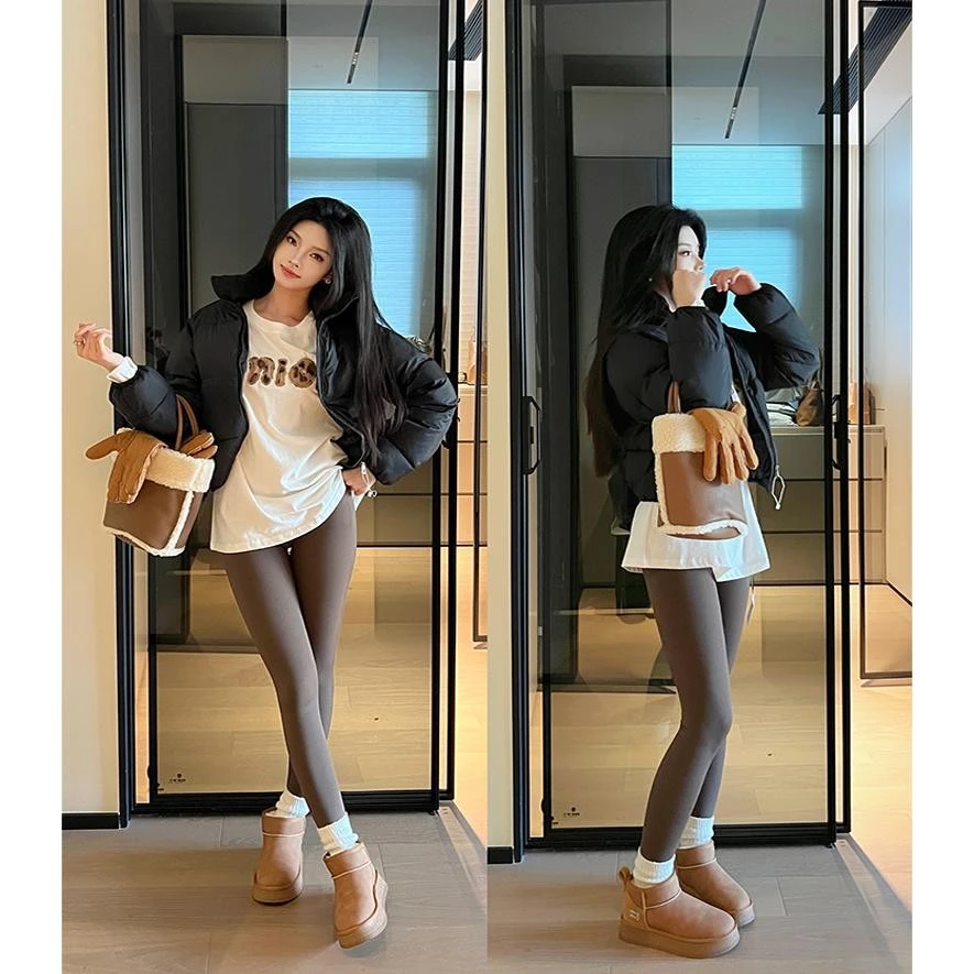 拜年穿搭~大叔家厚底加厚短靴女2024秋冬爆款保暖加绒毛毛雪地靴