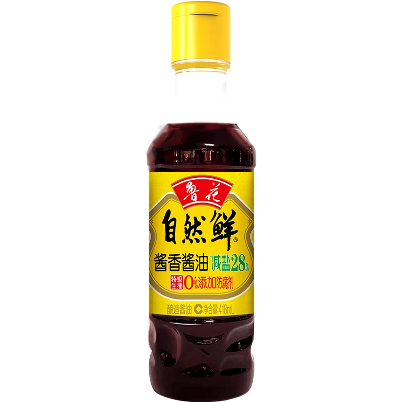 鲁花【直营】自然鲜酱香酱油418ml  物理压榨 特级 酱香味浓郁