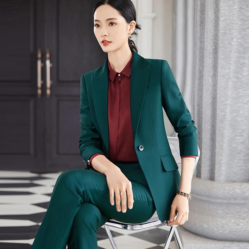 【手工定制】2024年新款春秋冬西装外套韩版修身职业套装女正装