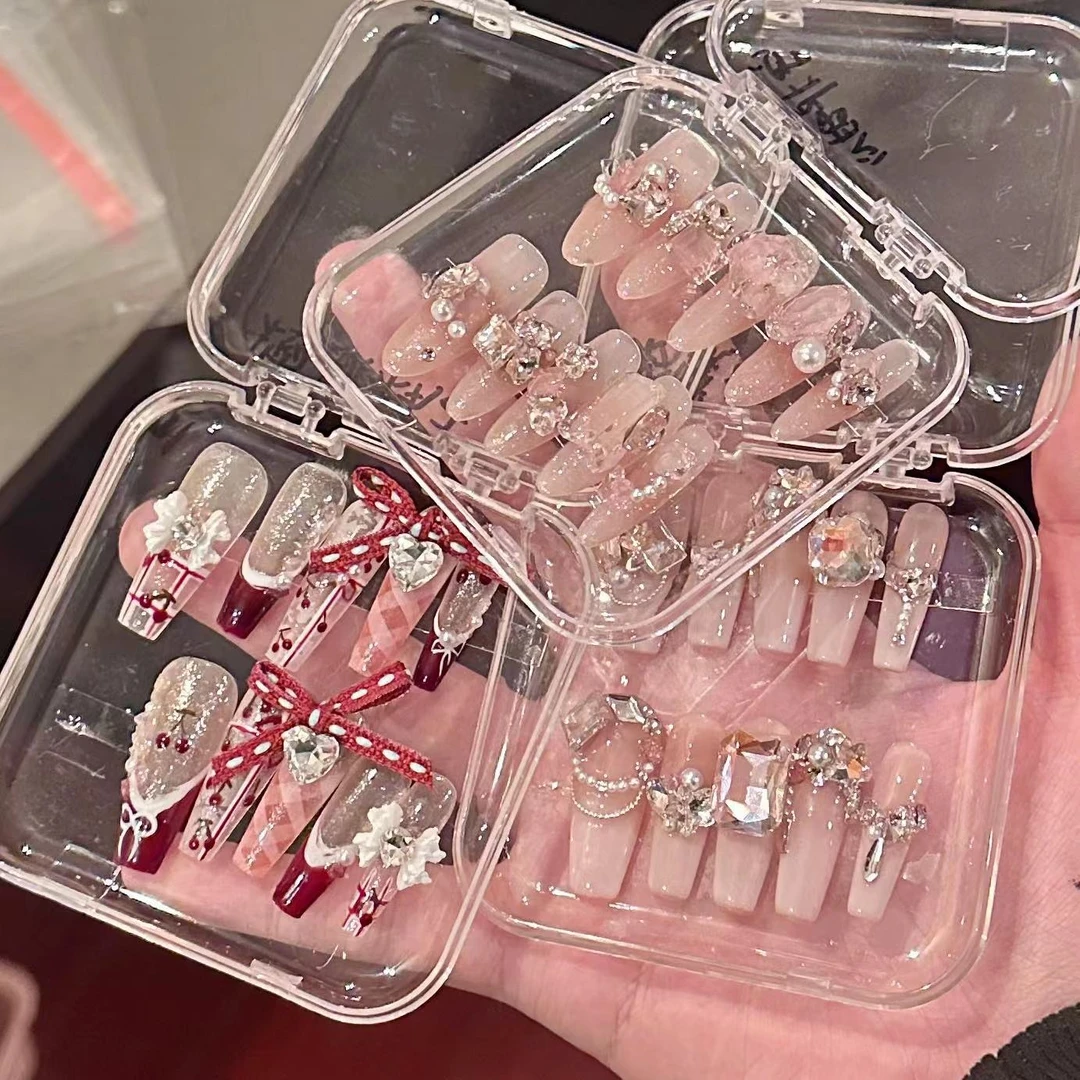 孤品【39.9】手工穿戴甲直播链接 手工穿戴甲 手工制品默认微瑕