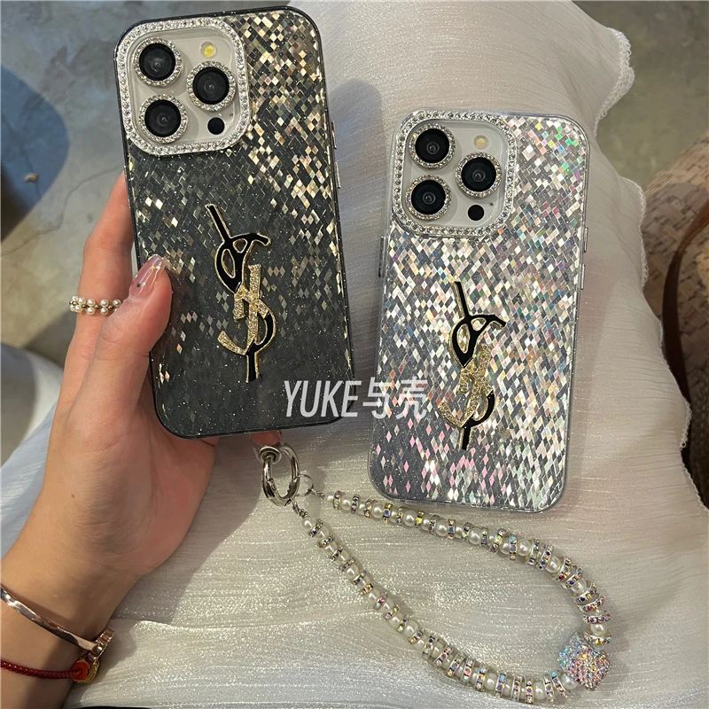 苹果15promax手机壳女款闪钻镜框iPhone15/14/13/12/11防摔套全包