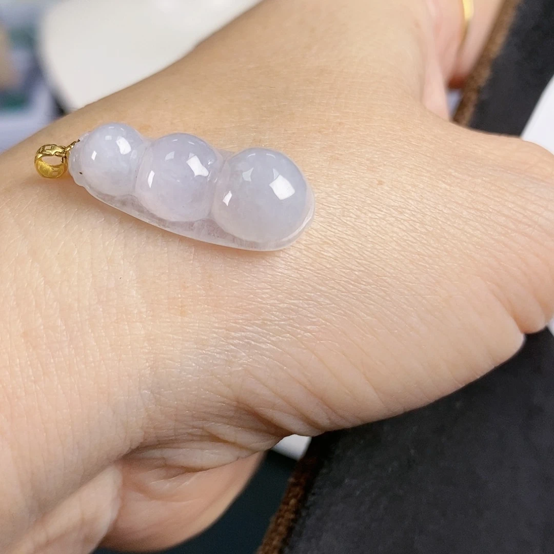 翡翠吊坠(不含链)18K金镶嵌翡翠