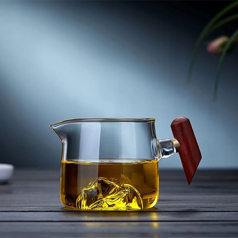 玻璃公道杯加厚耐热分茶器茶漏一体套装滤网配件高端日式茶海茶具