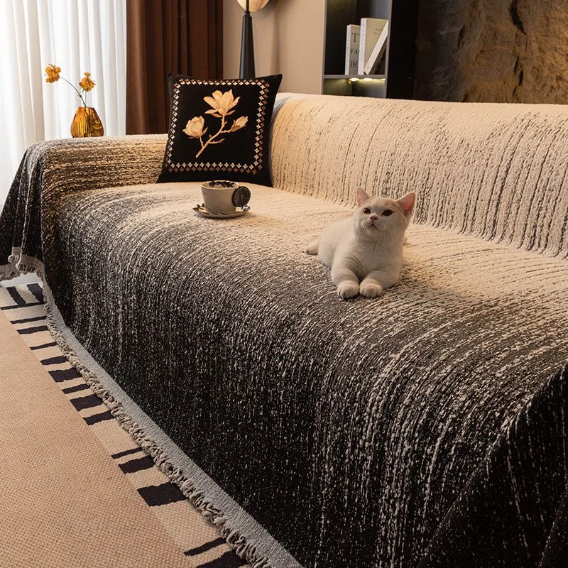 2024新款防猫抓沙发盖巾套罩轻奢高级感防滑垫盖布四季通用沙发毯