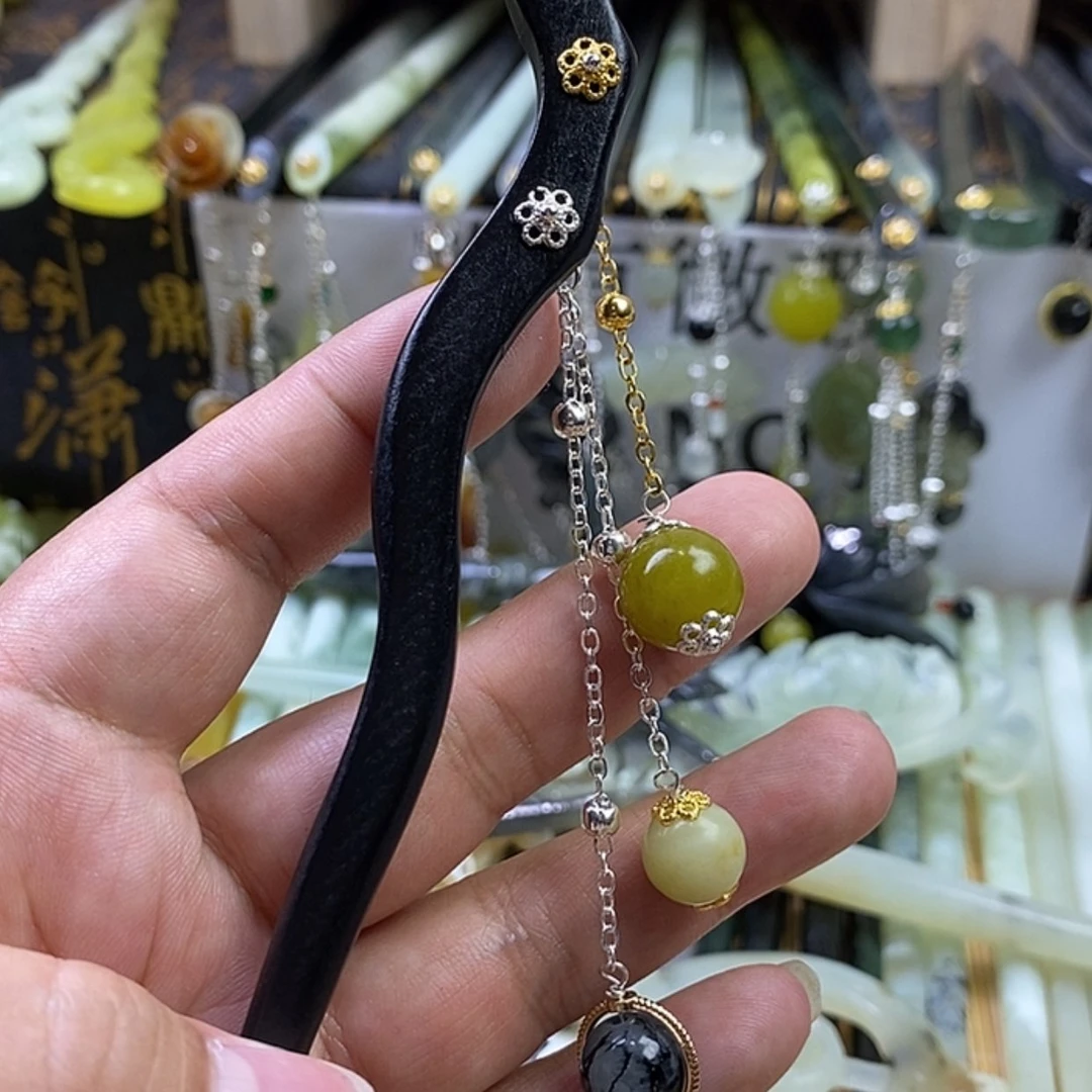 【闪购商品】蛇纹石玉发簪未镶嵌