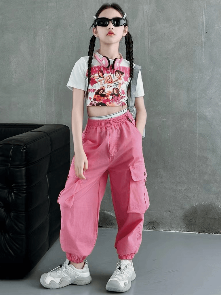 406383《修身短款》小涵家玲姐优选韩版夏季儿童夏季舒适时尚短袖