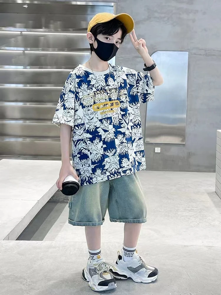 405459《现》小涵家玲姐优选韩版儿童休闲舒适时尚洋气日常短袖