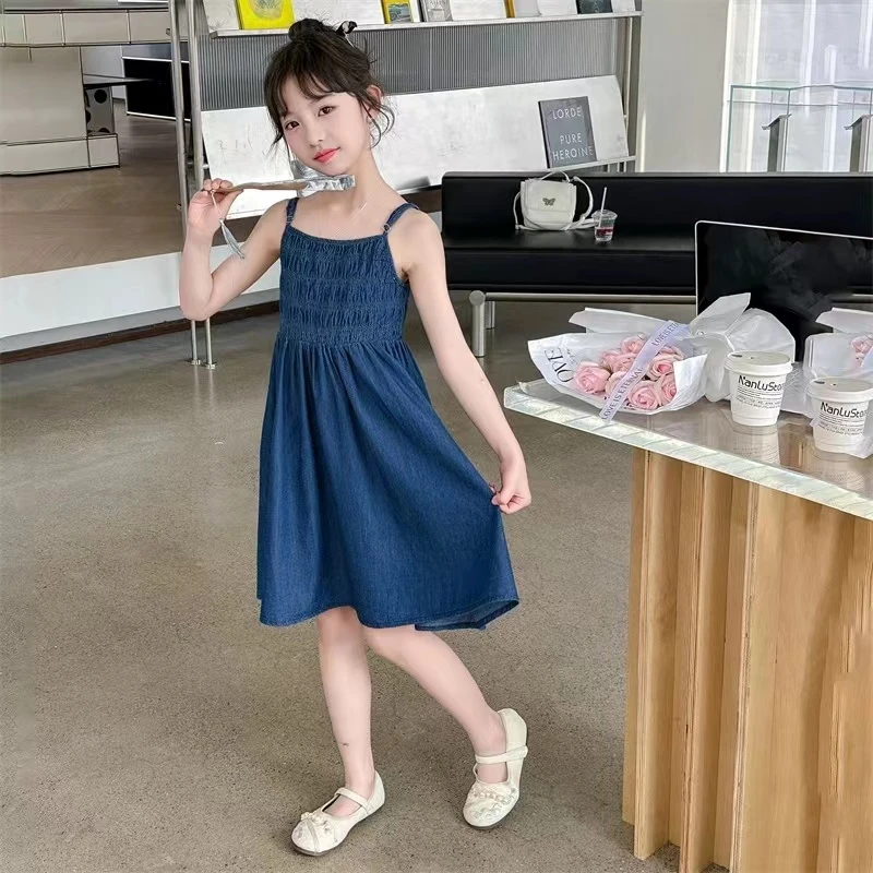 407073《现》玲姐精选韩版女童夏季时尚可爱休闲洋气日常吊带连衣裙