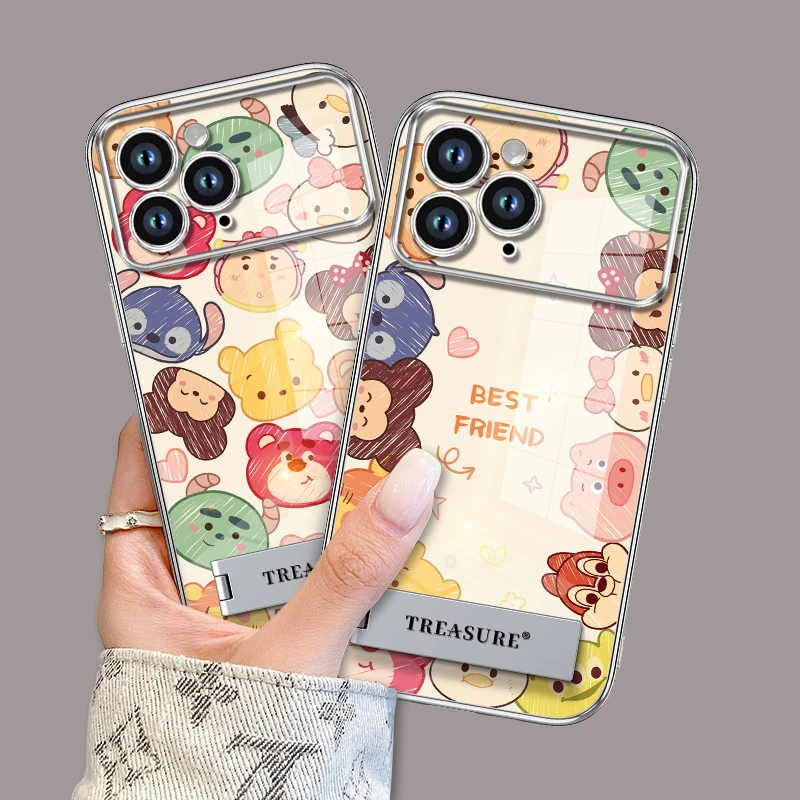 动物家族适用苹果VIVO华为OPPO小米电镀大视窗iPhone15手机壳女