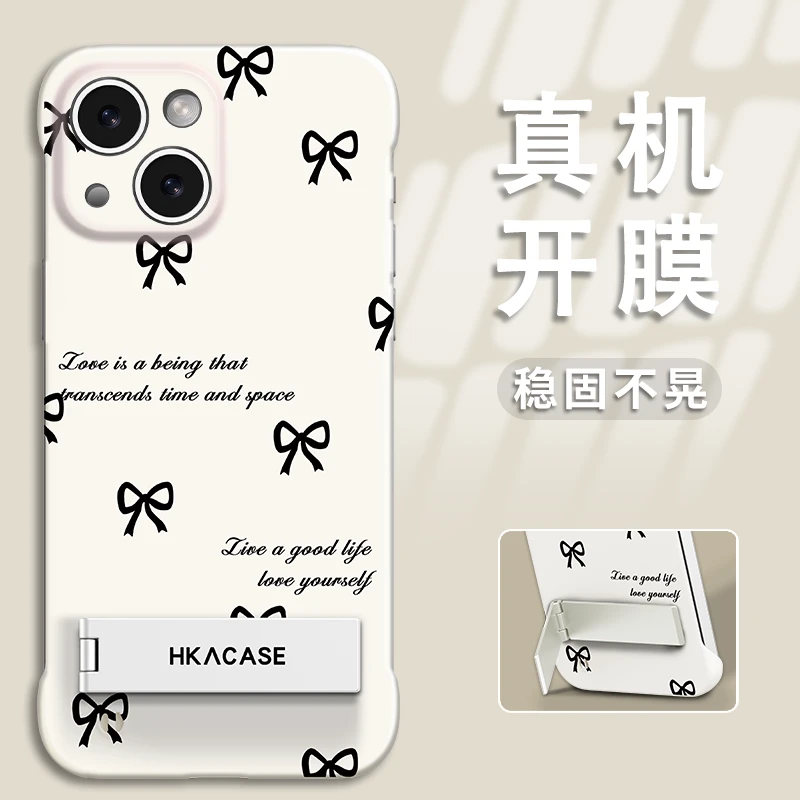 蝴蝶结适用苹果vivo华为oppo小米iPhone15手机壳PC无边框保护套