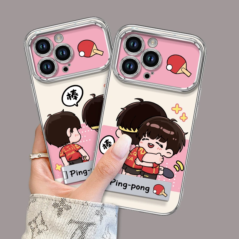 莎头组合适用苹果VIVO华为OPPO小米电镀大视窗iPhone15手机壳