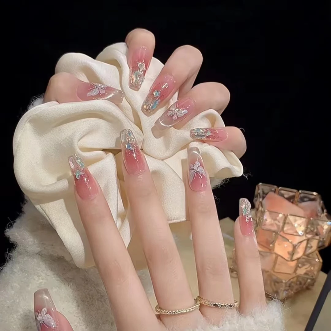 丹蜜琳  蝴蝶效应  纯手工轻奢订制美甲贴片 高级穿戴甲