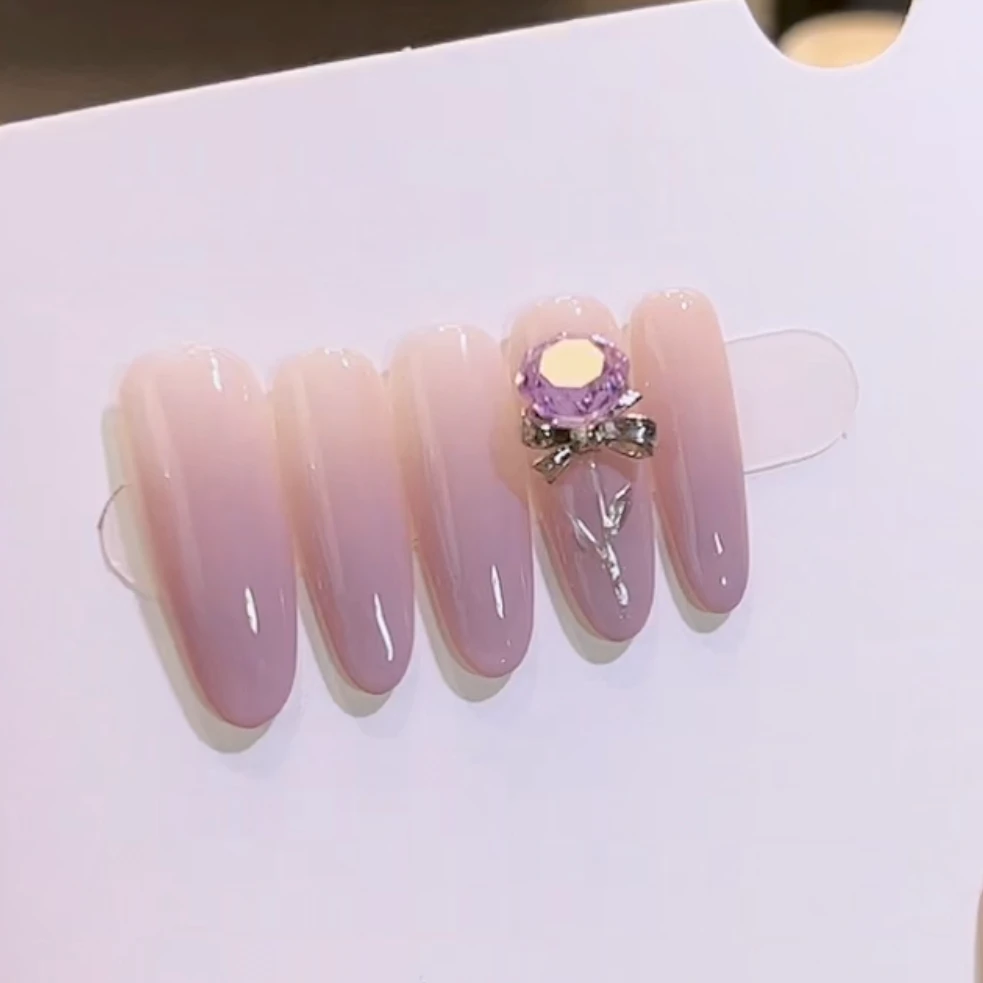 丹蜜琳  手绘玫瑰（5个指头）    纯手工轻奢高级订制穿戴甲