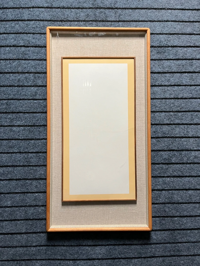 外90*45内心65*33金丝柚榫卯实木框中框+有机玻璃+实木画框