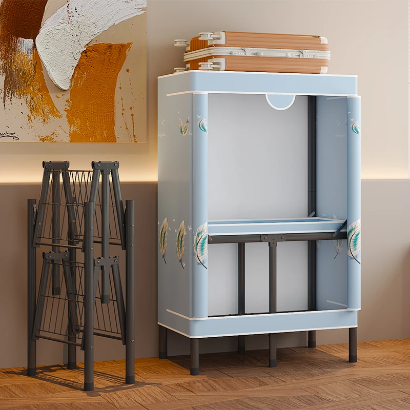 简易衣柜折叠免安装布衣柜家用卧室单人宿舍结实耐用防尘收纳衣橱