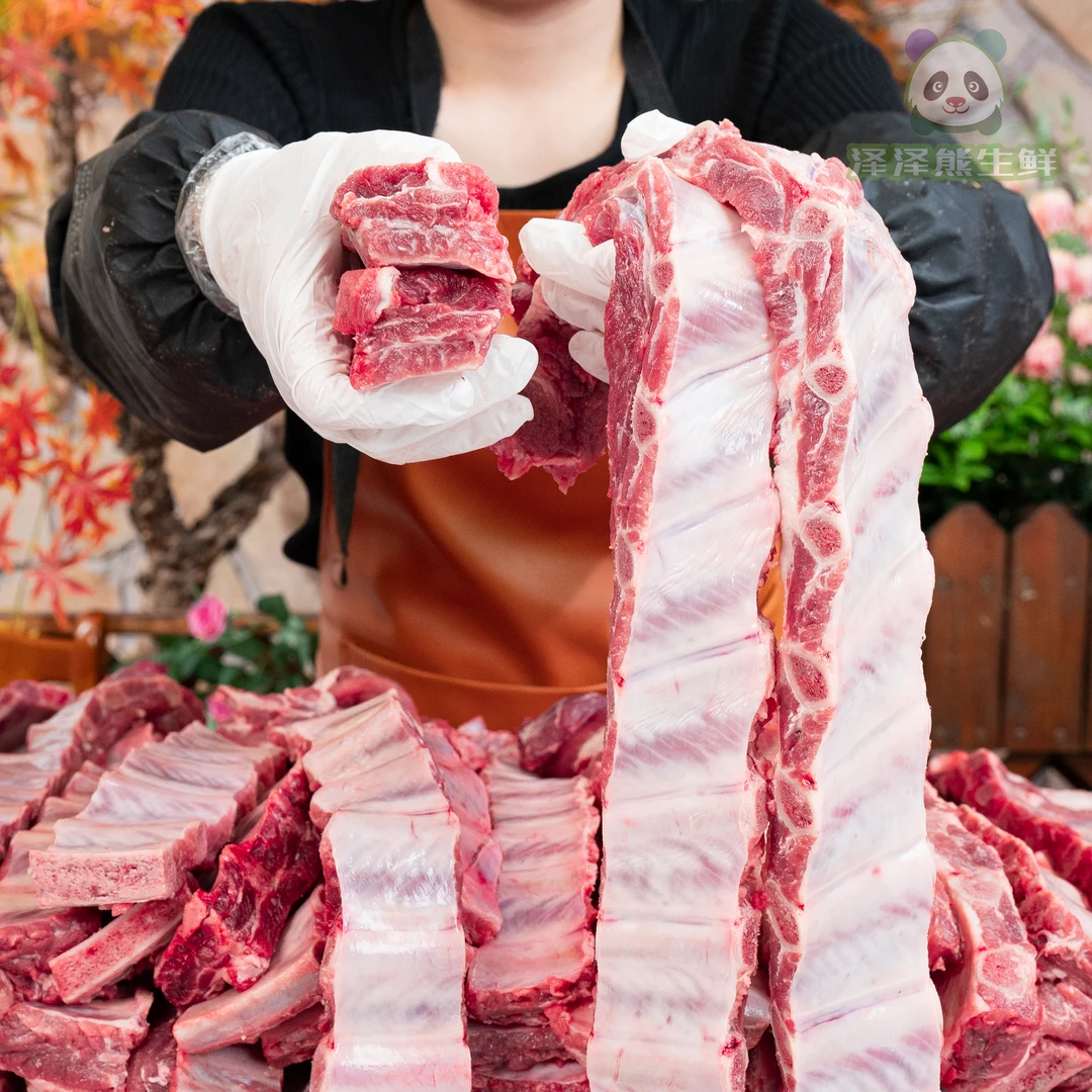 【肋排段】无脊骨无脆骨仔排精肋排段精猪排骨段