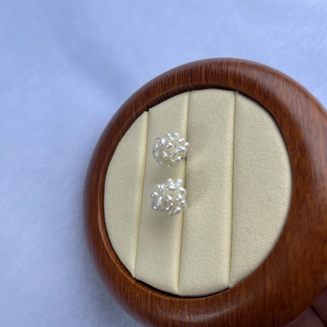 绣球花款耳钉精致百搭气质耳饰