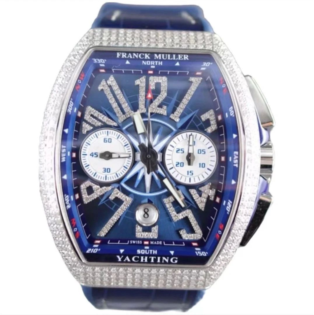 99新 Franck Muller/法兰克穆勒 V45蓝游艇44x53.7mm全套闲置男表