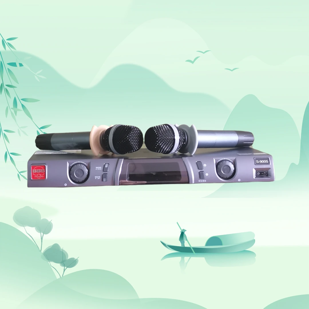 未使用  不包邮BBS无线话筒一拖二舞台演出专业家庭KTV娱乐话筒