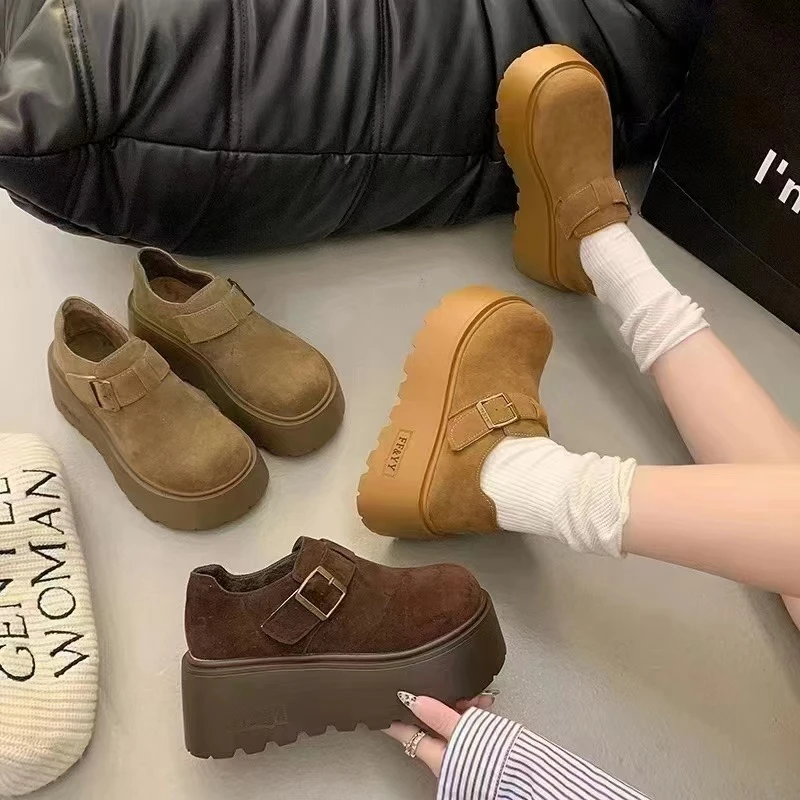 玲玲家 加厚底冬款软底松糕底