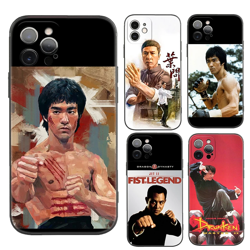 中国功夫巨星李小龙成龙陈真甄子丹手机保护壳适用iPhone11苹果12