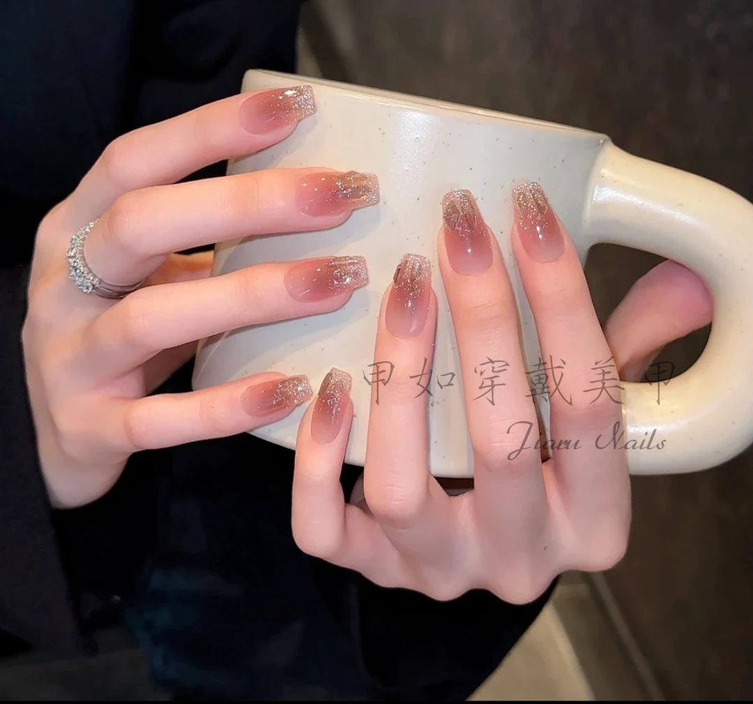 【长款】一眼沦陷 冰渣子钻 显白百搭穿戴美甲假指甲美甲贴24片
