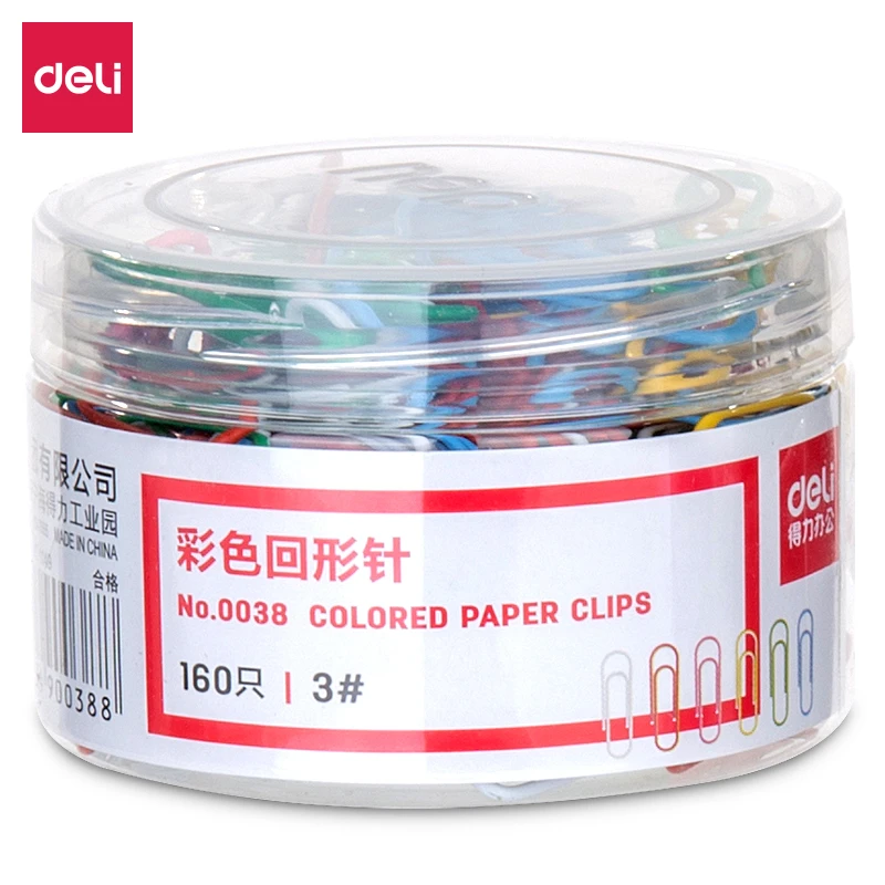 得力0038彩色回形针(混)