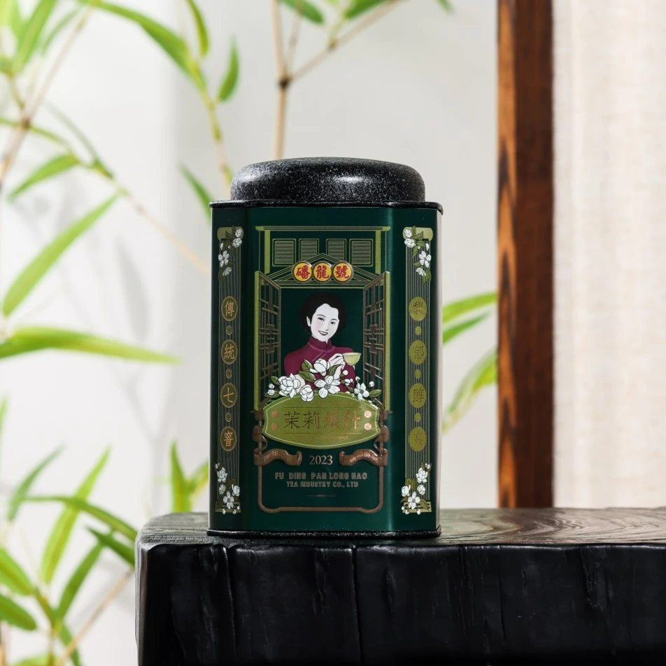 磻龙号|茉莉花茶|2023茉莉银针|茉莉鲜花&烘青绿茶|罐装85克