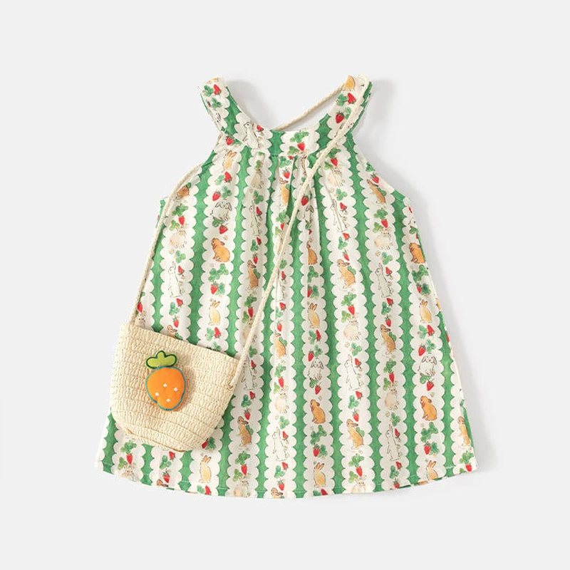 女童连衣裙夏季2024新款女宝宝背心裙洋气时髦夏装女孩无袖公主裙