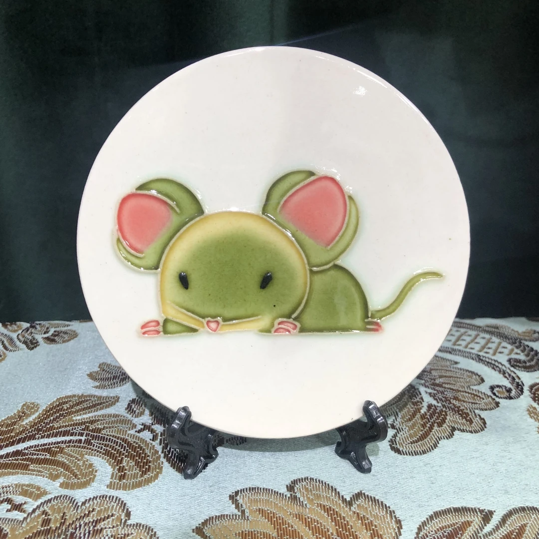 十二生肖瓷板画 桌摆