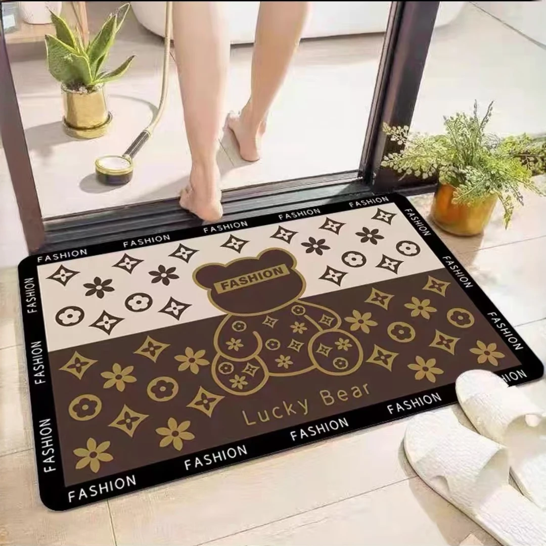 硅藻泥轻奢简约入户门浴室卫生间厨房桌面吸水防滑好打理裁剪地垫