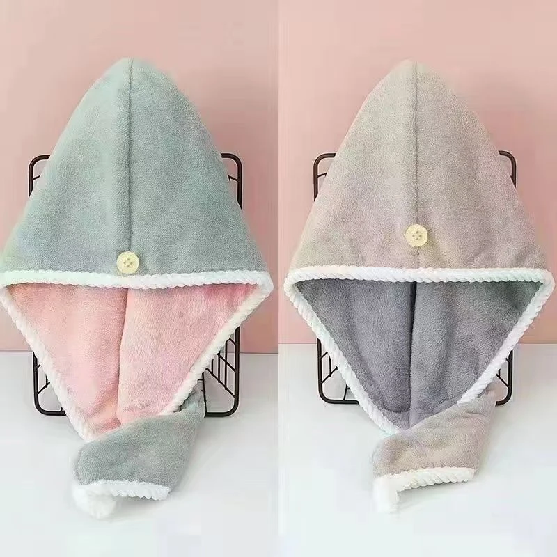 干发帽女双层加厚超强吸水可爱浴帽速干包头巾擦头干发毛巾