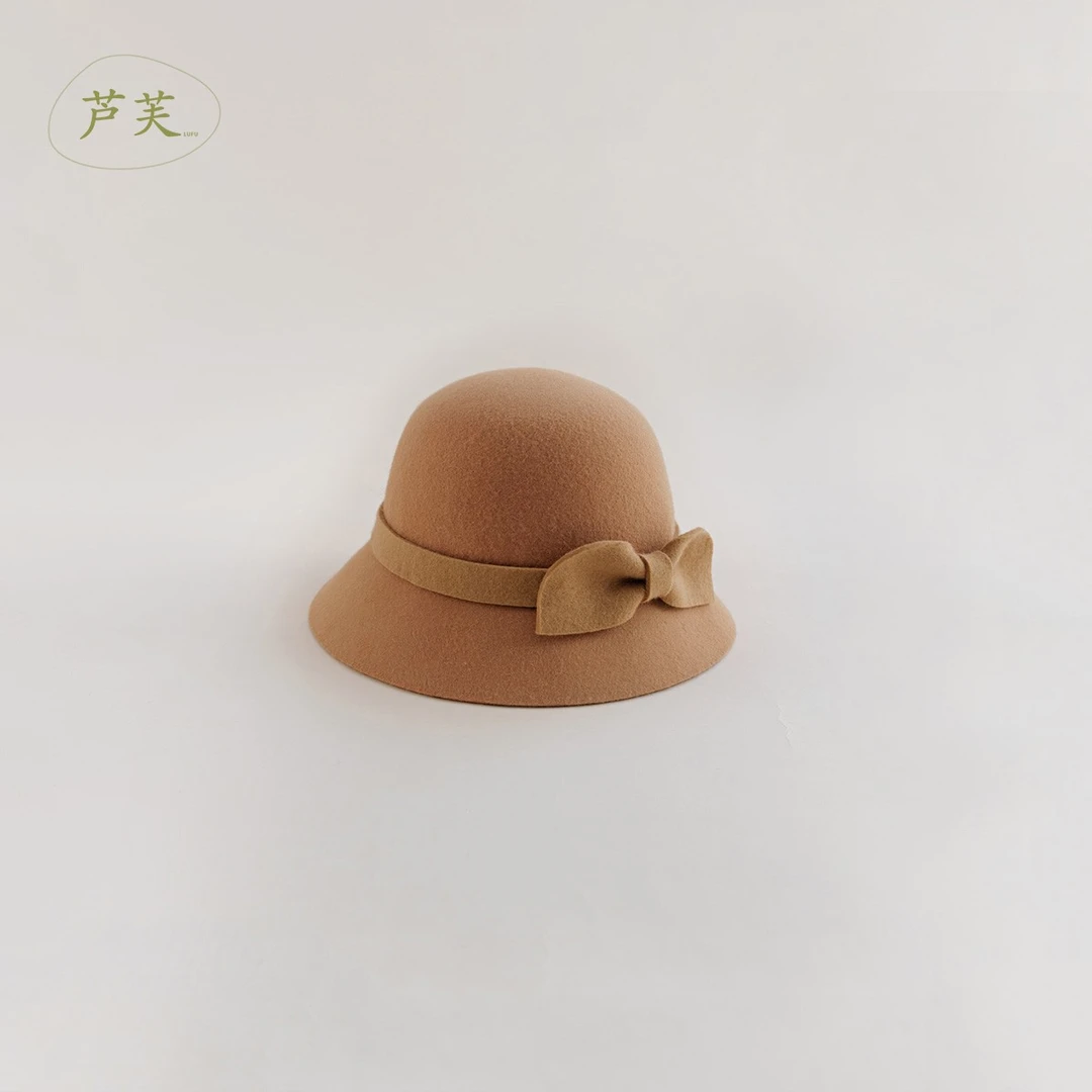 【马克珍妮 法式】春装新款 女童100%羊毛小礼帽 宝宝帽子 221826