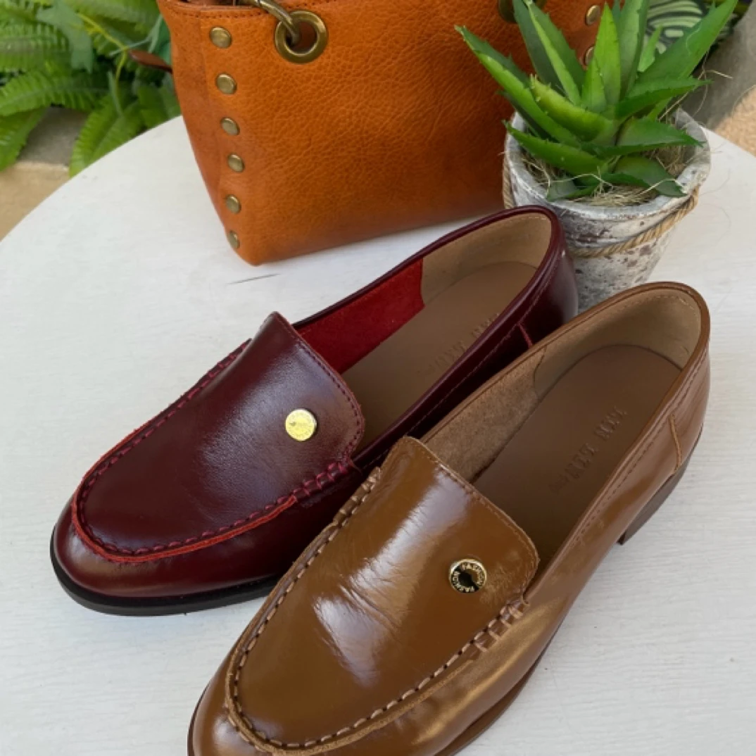 2024女款手工制作牛皮森系休闲乐福鞋