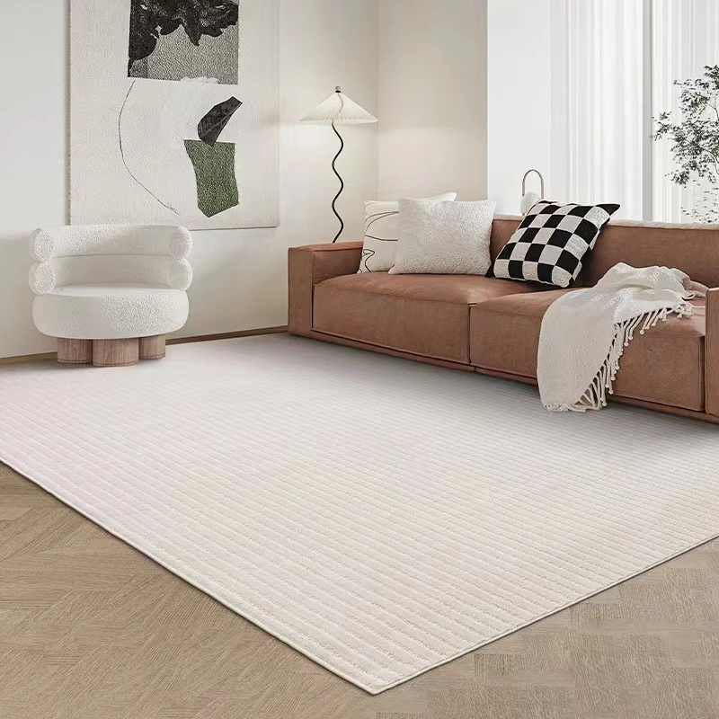 防水硅藻丝地毯奶油风极简简约风网红家用网红卧室垫客厅茶几地毯