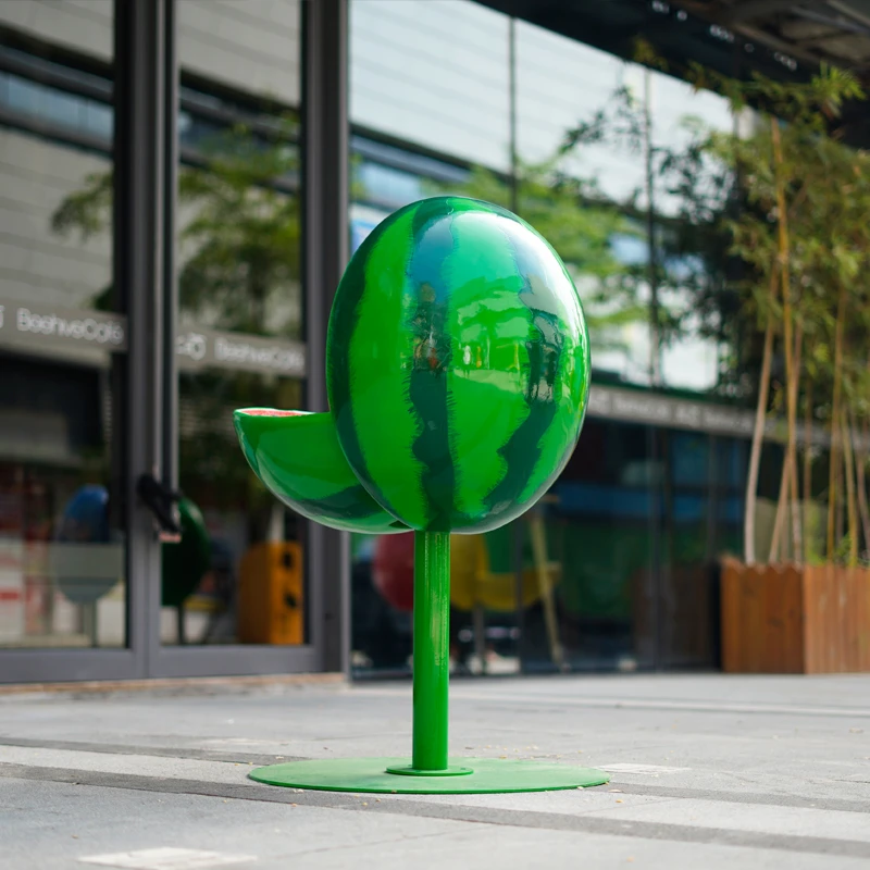 户外玻璃钢卡通水果座椅大型雕塑仿真落地摆件幼儿园公园装饰品