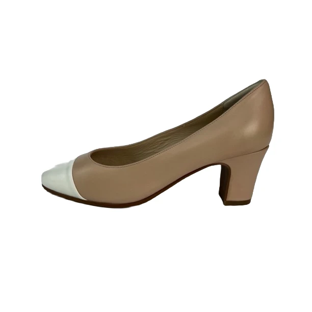 高跟鞋漆皮拼接款高跟鞋女粗跟百搭女士细跟粗跟低跟舒适时尚